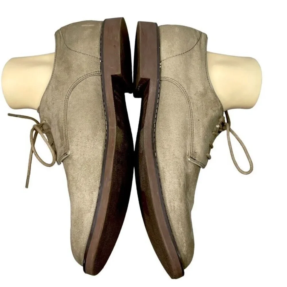 Old Navy Men's Sand Faux‎ Suede Plain Oxford Dress Shoe Size 9 M